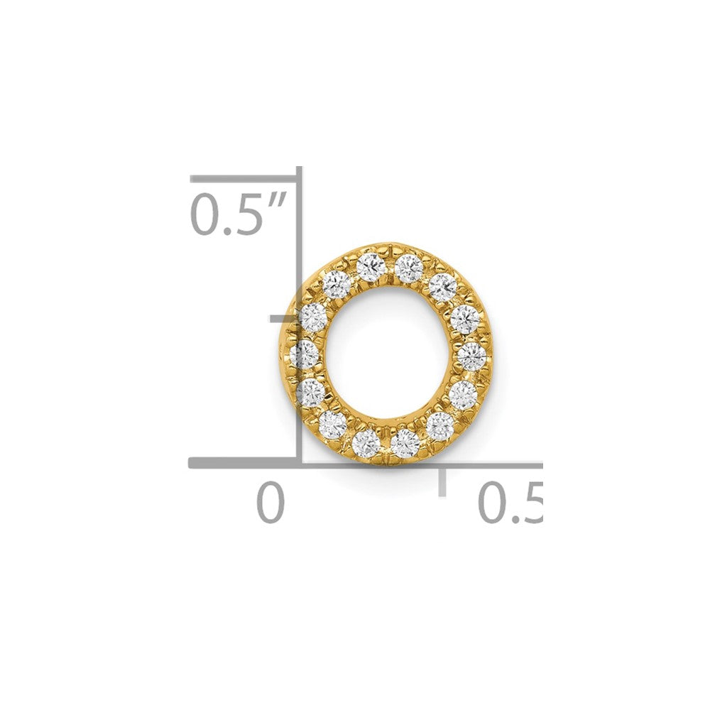 10K  Diamond Letter O Initial Charm