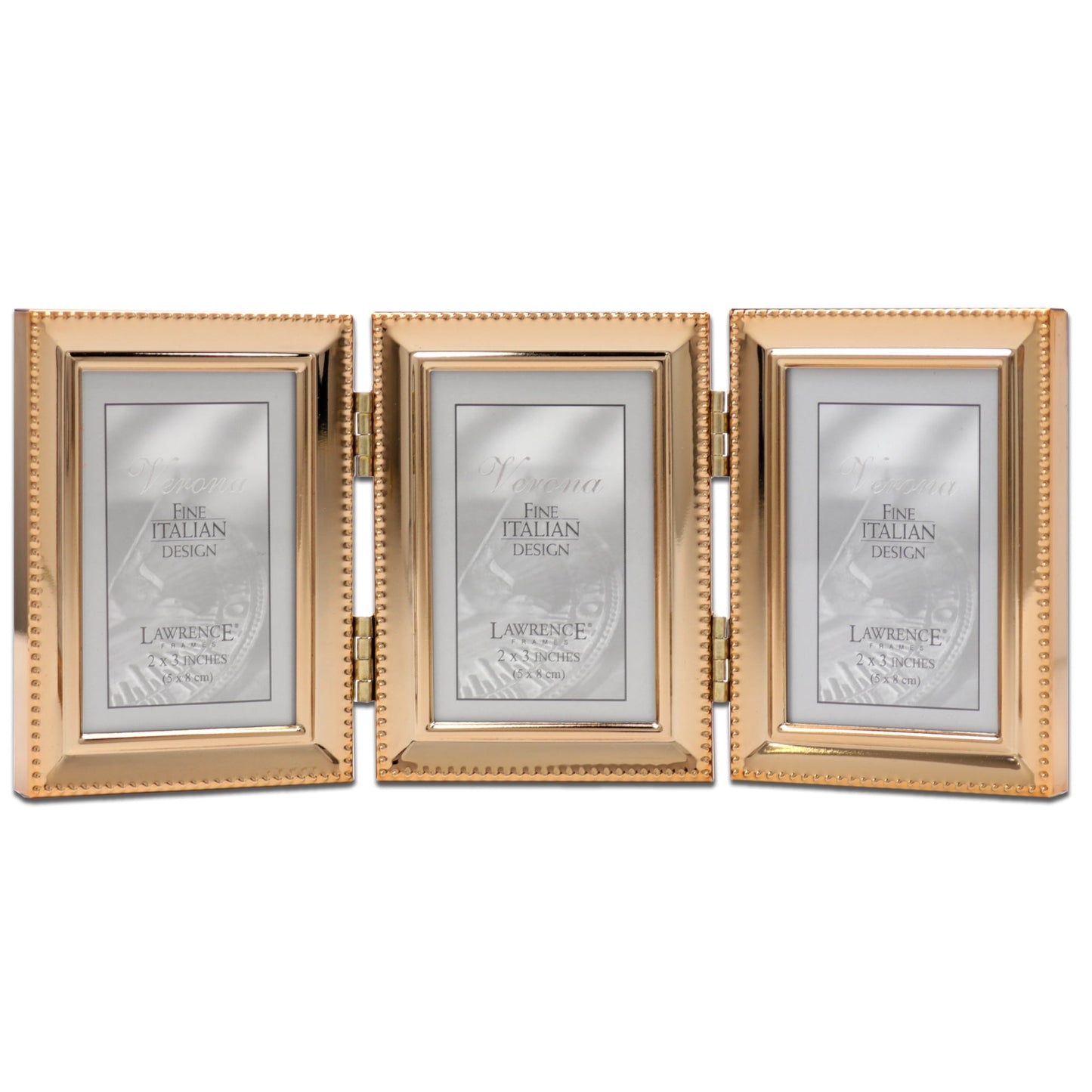 Lawrence Frames 3.66" x 8.35" Metal Picture Frame, Gold