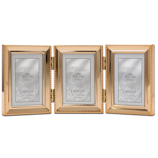 Lawrence Frames 3.66" x 8.35" Metal Picture Frame, Gold