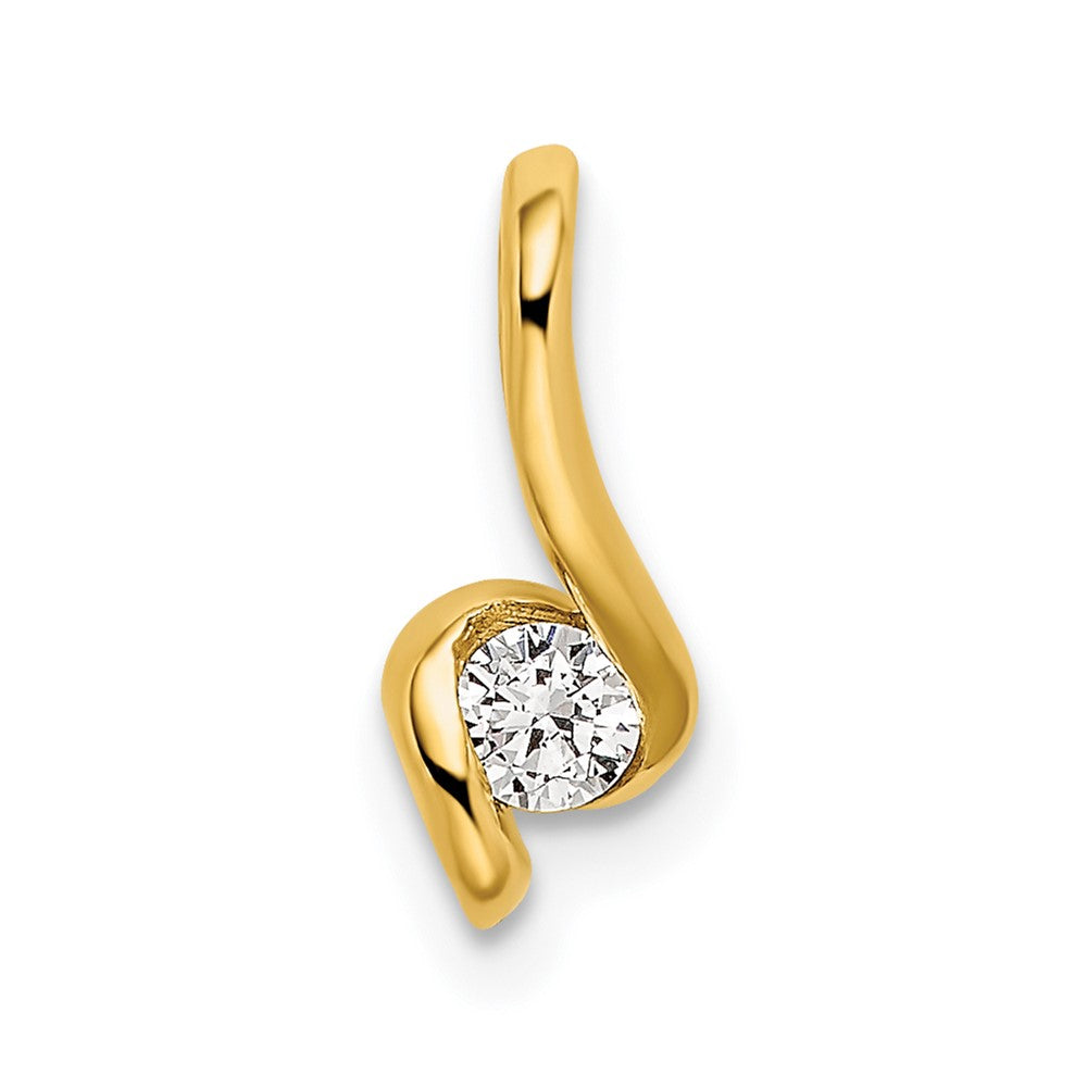 14k 1/10 carat Lab Grown Diamond VS/SI+ G+ Complete Fashion Pendant