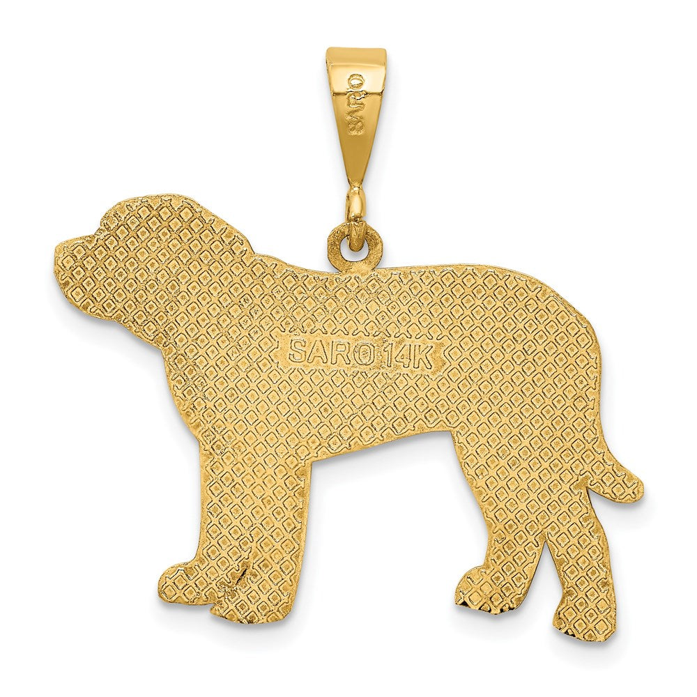 14k Mastiff Pendant Yellow Gold