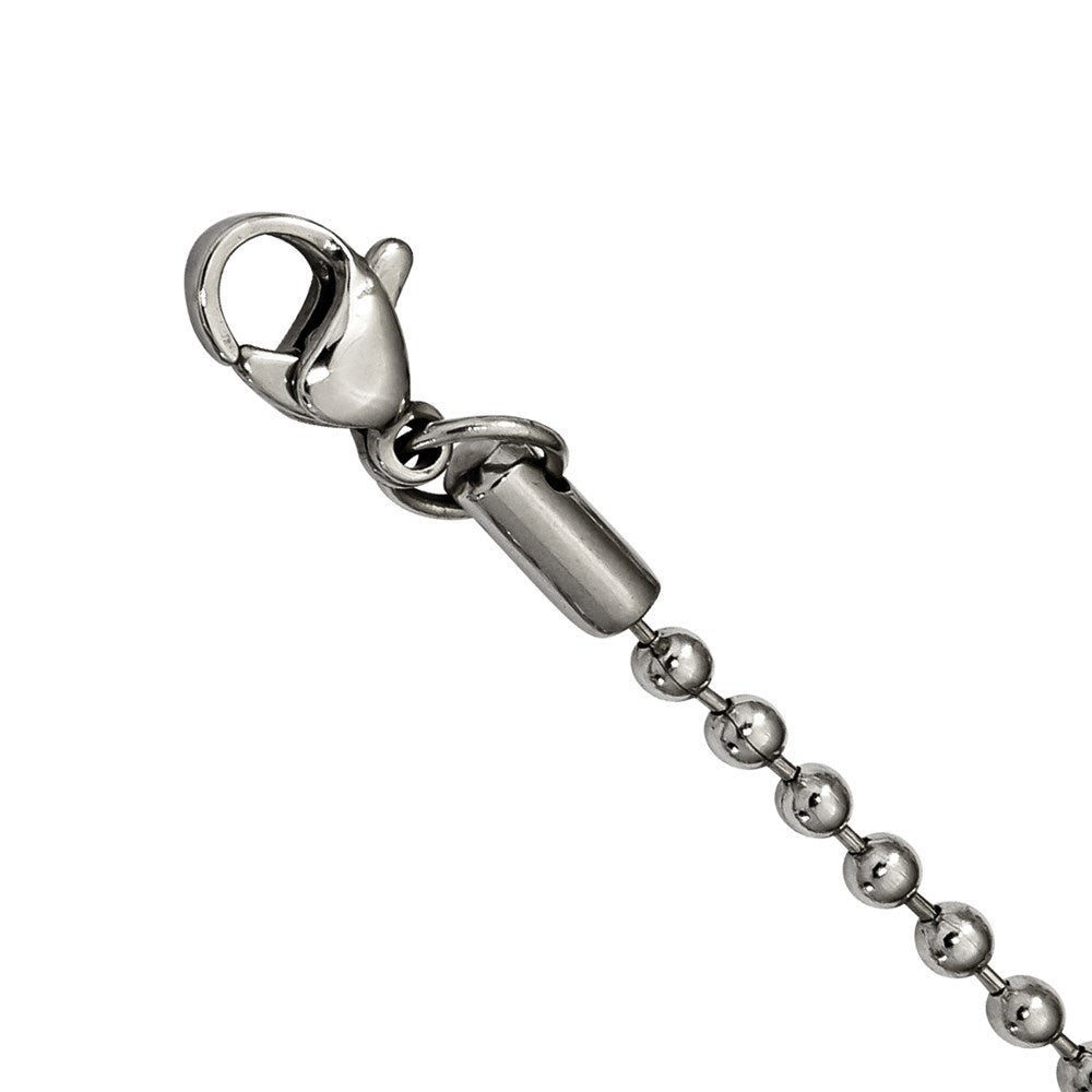Stainless Steel Polished Two Piece Moveable Dragonfly Necklace