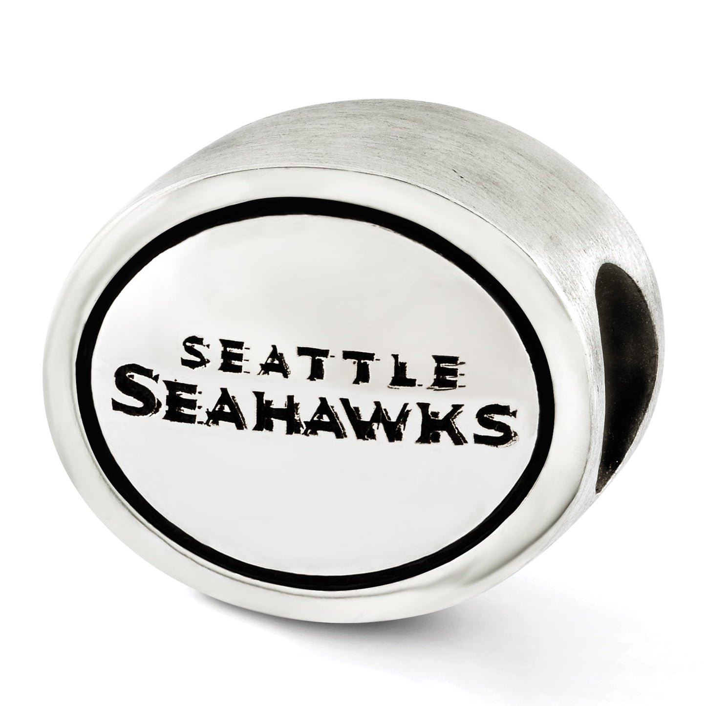 Sterling Silver Antiqued Seattle Seahawks NFL Bead