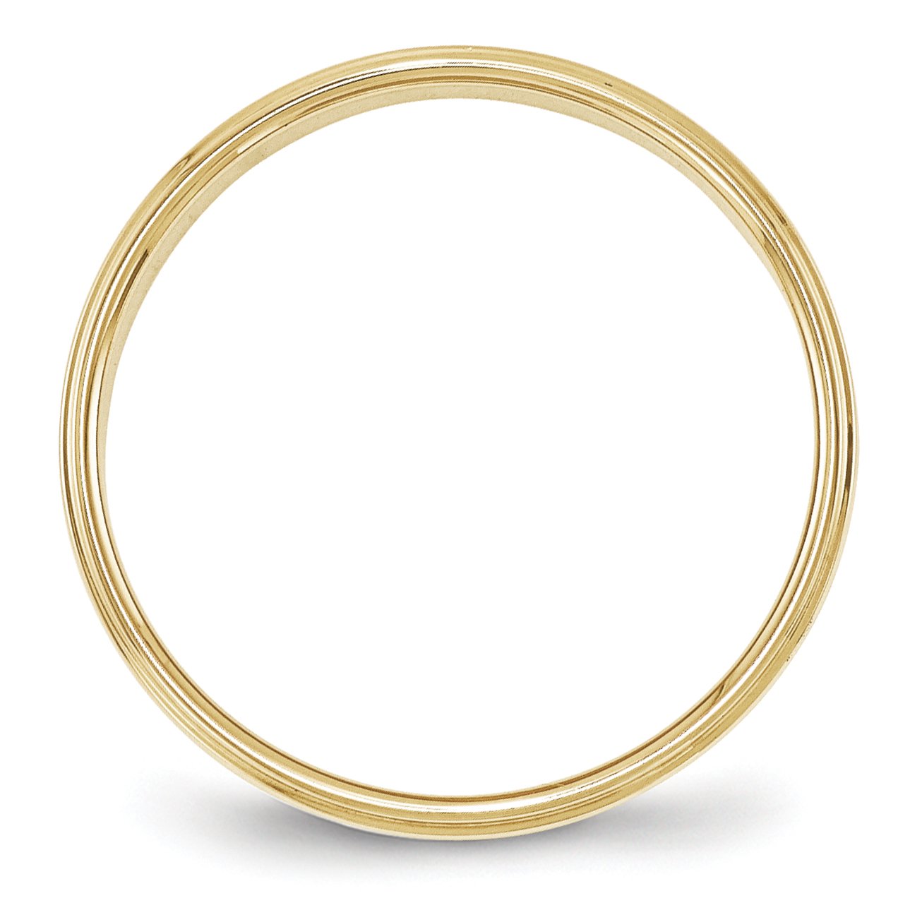 10k Yellow Gold 4mm Flat with Step Edge Wedding Band Size 8