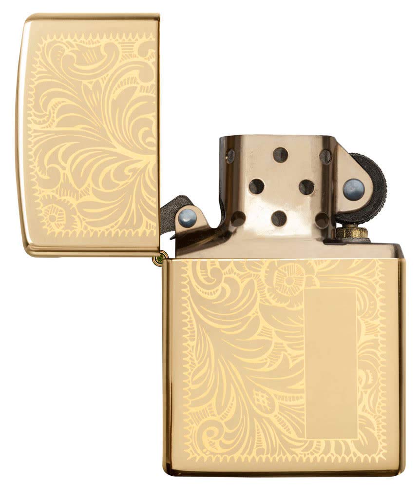 Zippo High Polish Brass Venetian Pocket Lighter