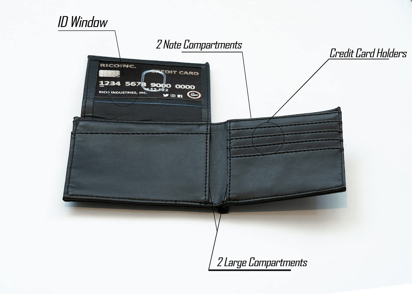 4" Black NBA Cleveland Cavaliers Engraved Billfold Wallet