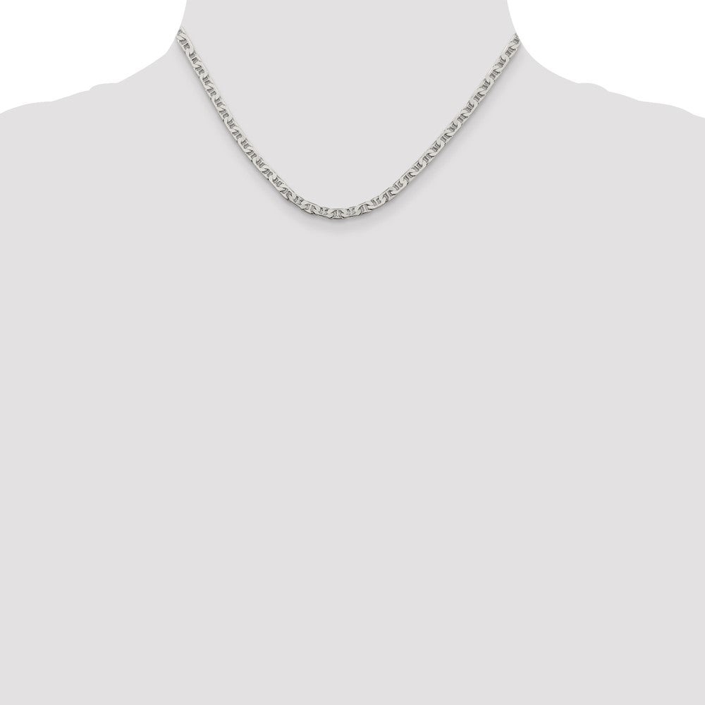 Sterling Silver 3.75mm Flat Anchor Chain 16 Inches