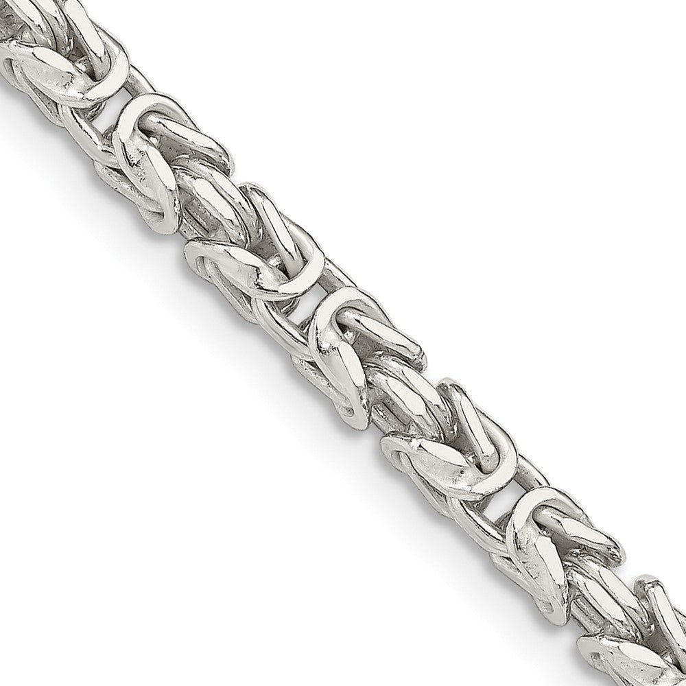 Sterling Silver 3.25mm Byzantine Chain 20 Inches