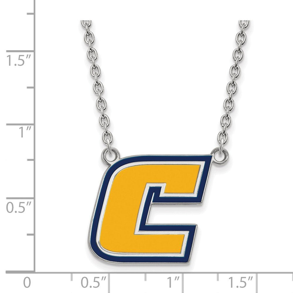 LogoArt Sterling Silver The University Of Tennessee At Chattanooga Large Enamel Pendant Necklace W/neck