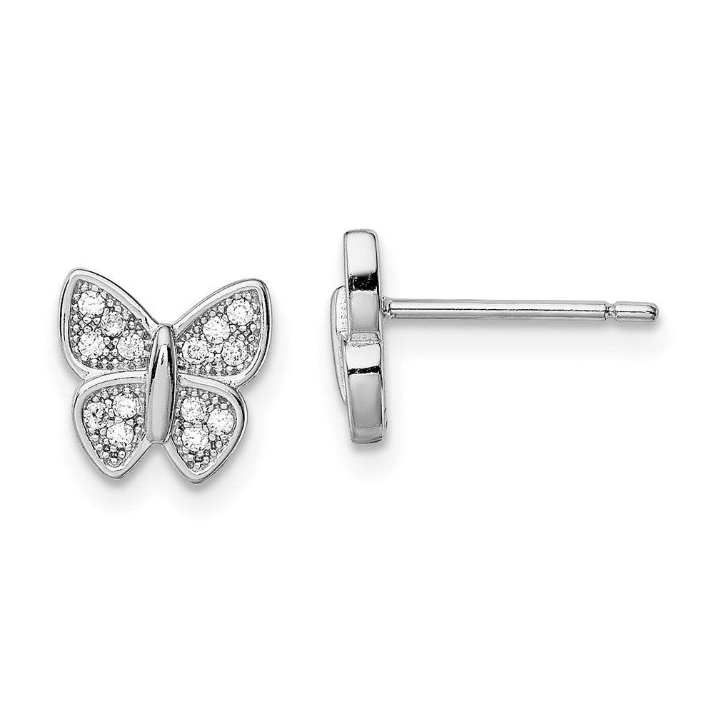 Sterling Silver Polished Latin Cross Post Earrings