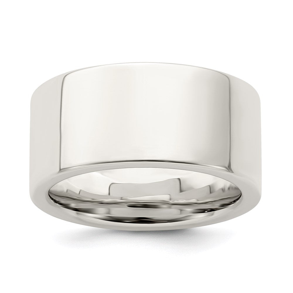 Sterling Silver 10mm Comfort Fit Flat Size 9 Band