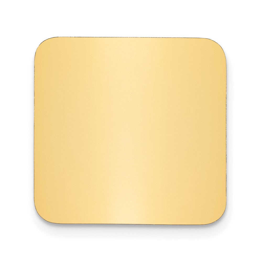 1 x 1 Square Polished Brass Plates-Set of 6