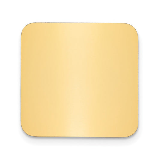 1 x 1 Square Polished Brass Plates-Set of 6