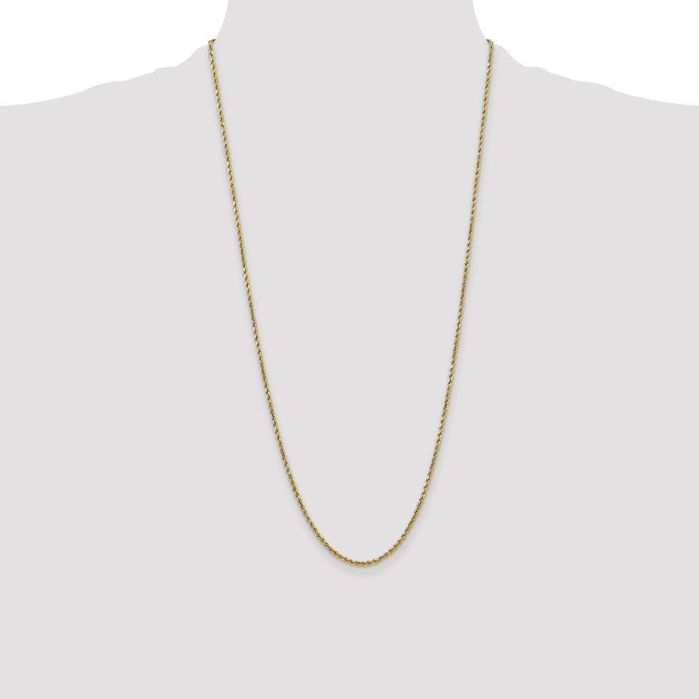 10k 2.5mm Semi-solid D/C Rope Chain