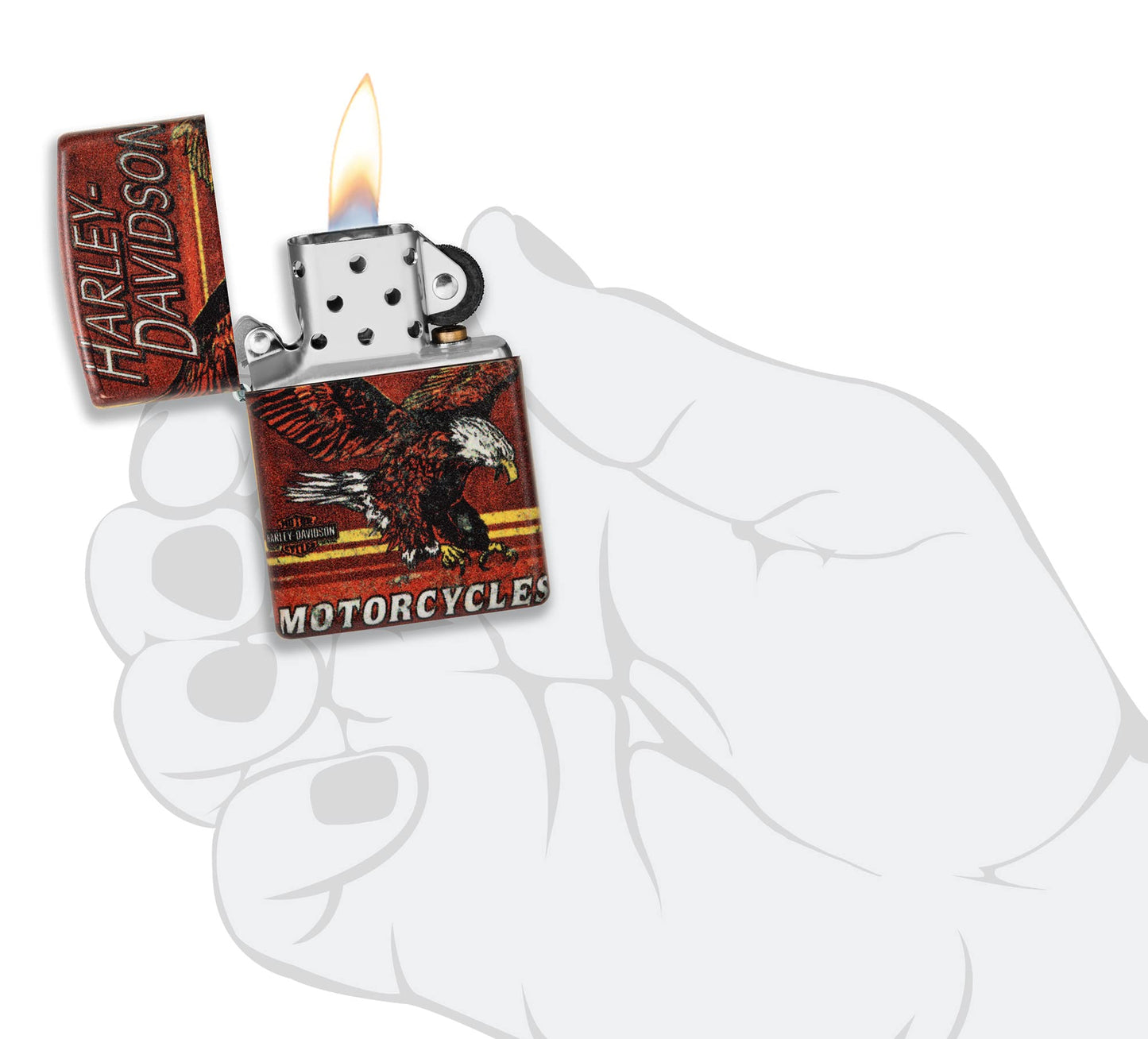 Zippo Harley-Davidson Eagle 540 Color Pocket Lighter