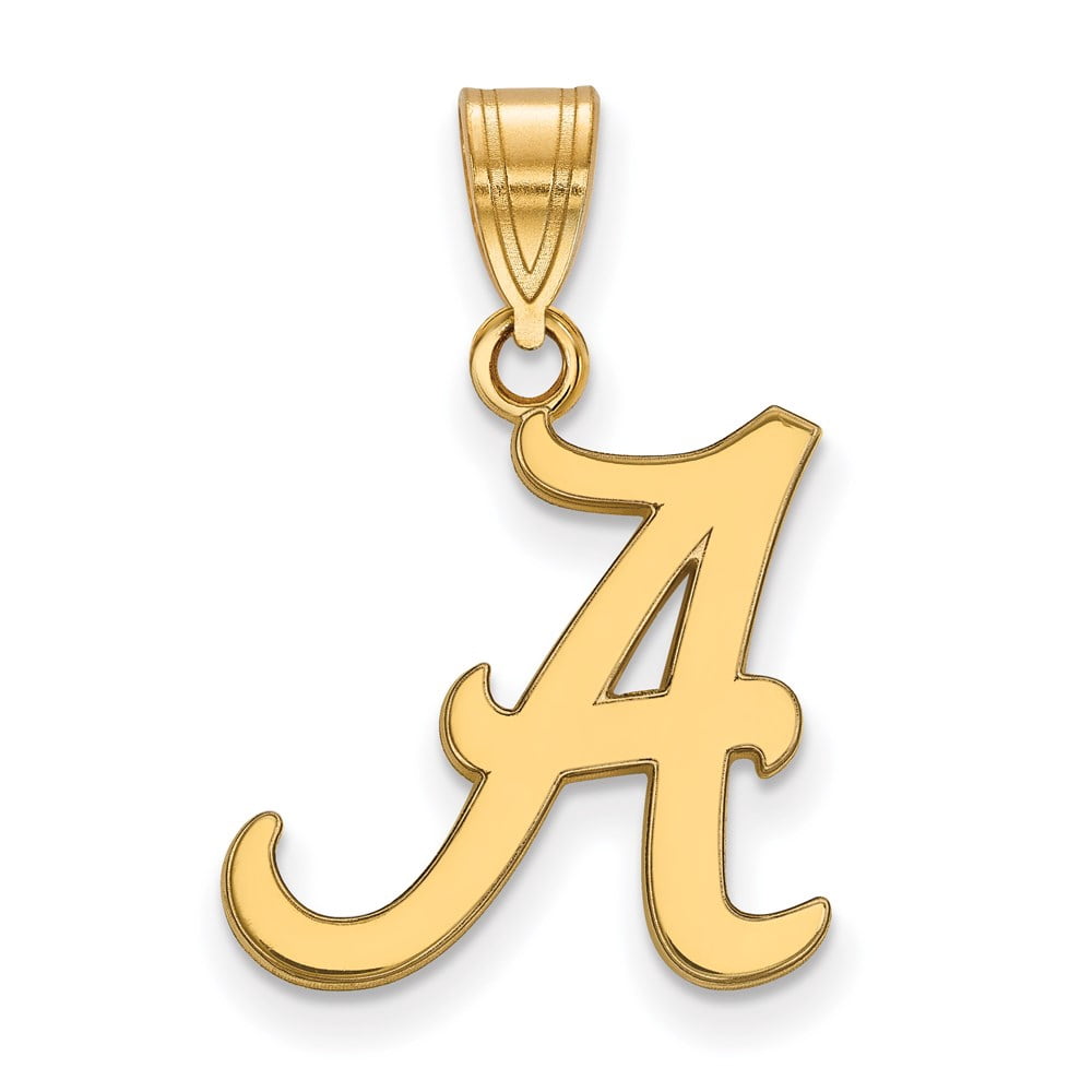 14k Gold LogoArt University of Alabama Letter A Medium Pendant Q-4Y003UAL