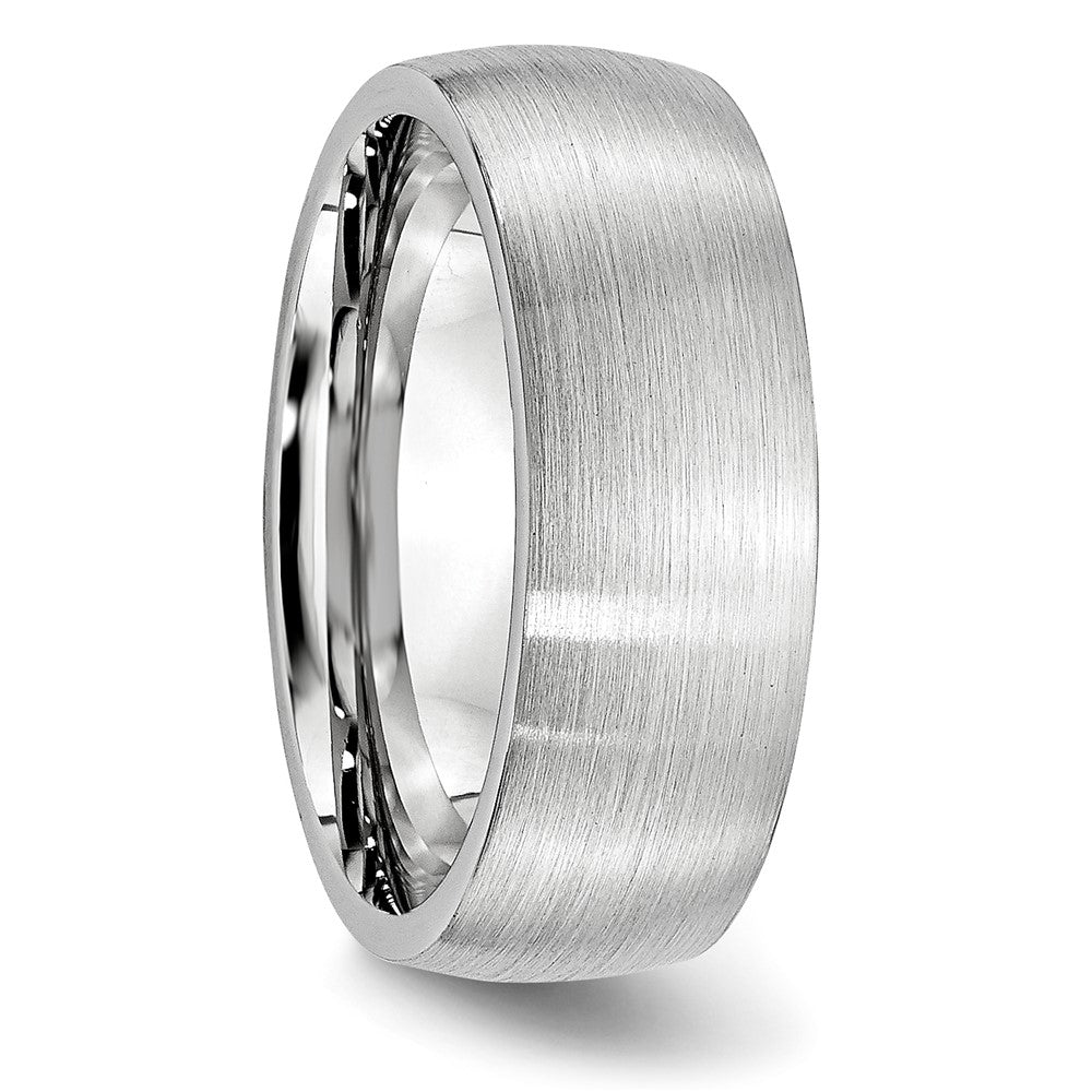 Cobalt Satin 8mm Half Round Band Size - 11.5