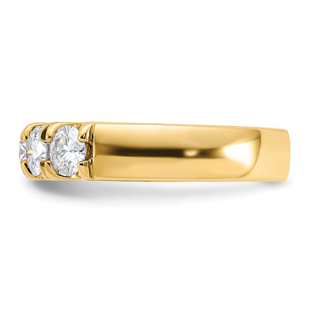 14ky 1ct. 5 Stone G H I True Light Moissanite Band