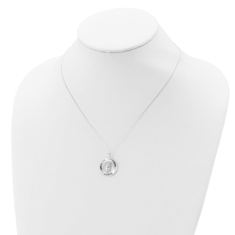 Sterling Silver CZ FIRST MY MOM, FOREVER MY FRIEND Necklace 18 Inches