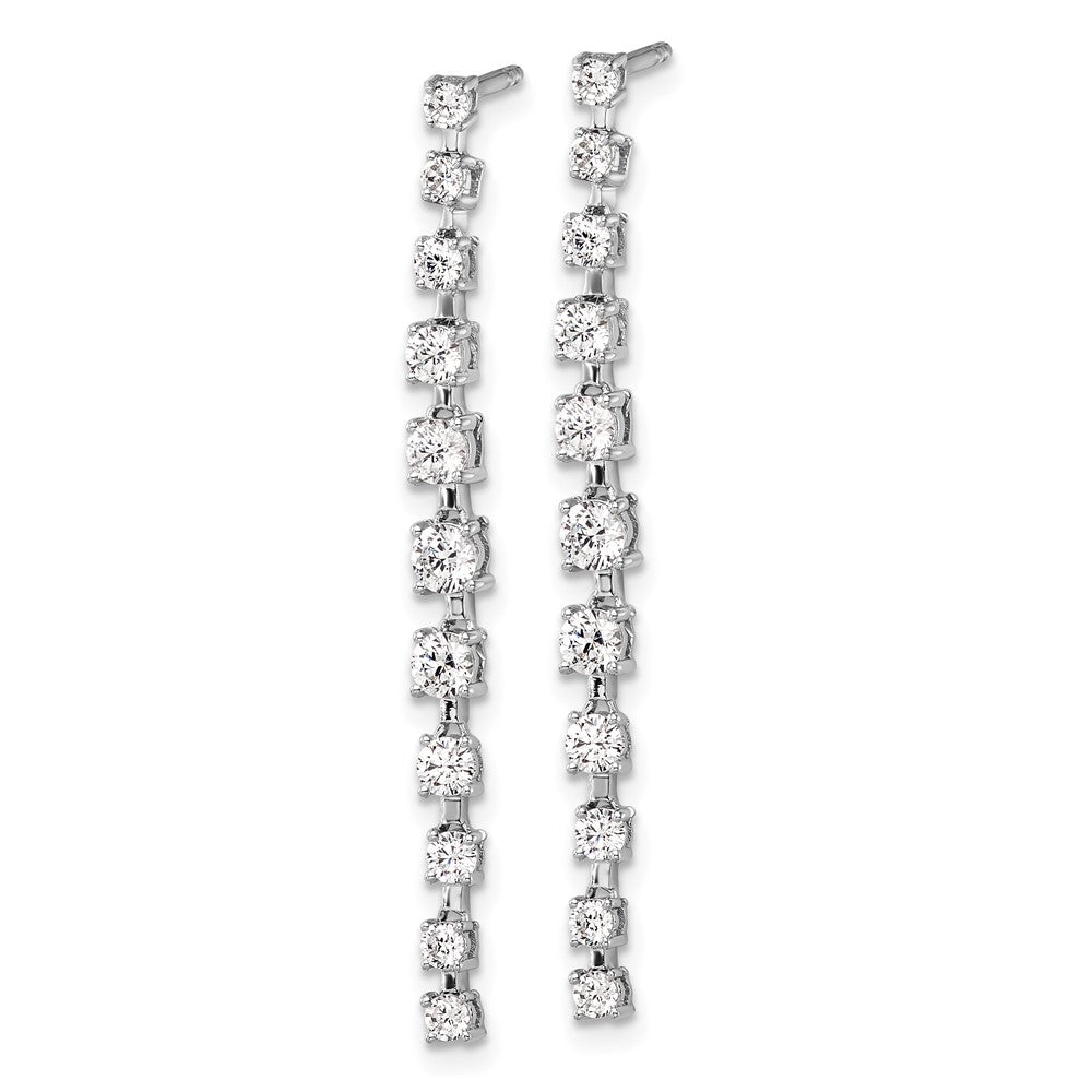 True Origin 14k White Gold 3/8 carat Lab Grown Diamond VS DEF Post Dangle Earrings
