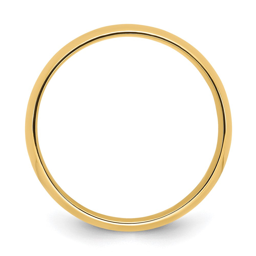 14k Yellow Gold 8mm Lightweight Comfort Fit Wedding Band Size 13