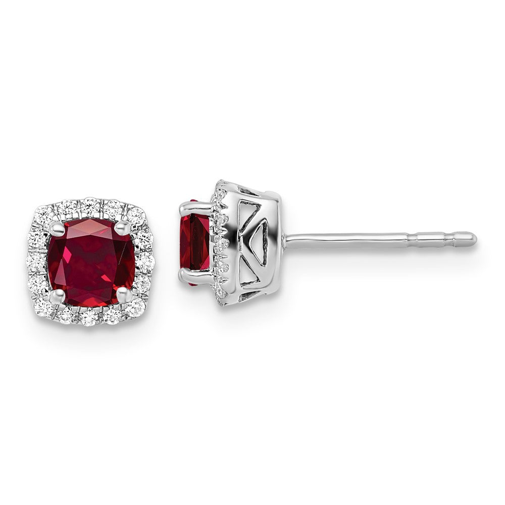 10ky ANT Created Ruby and Diamond Earring