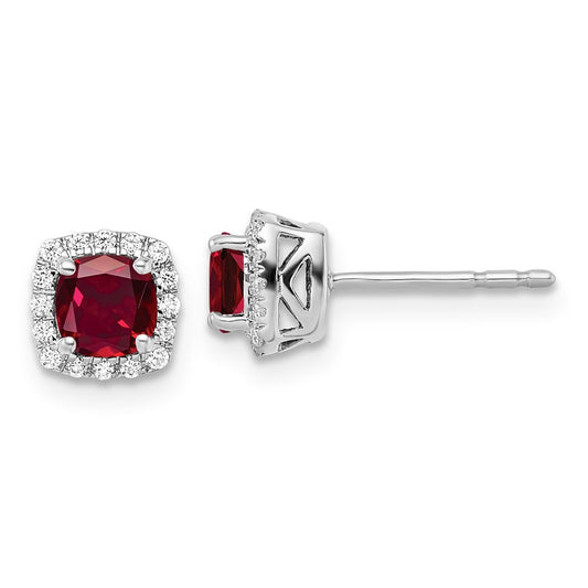 10ky ANT Created Ruby and Diamond Earring