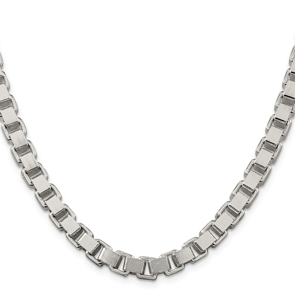 Sterling Silver 7mm Box Chain 18 Inches