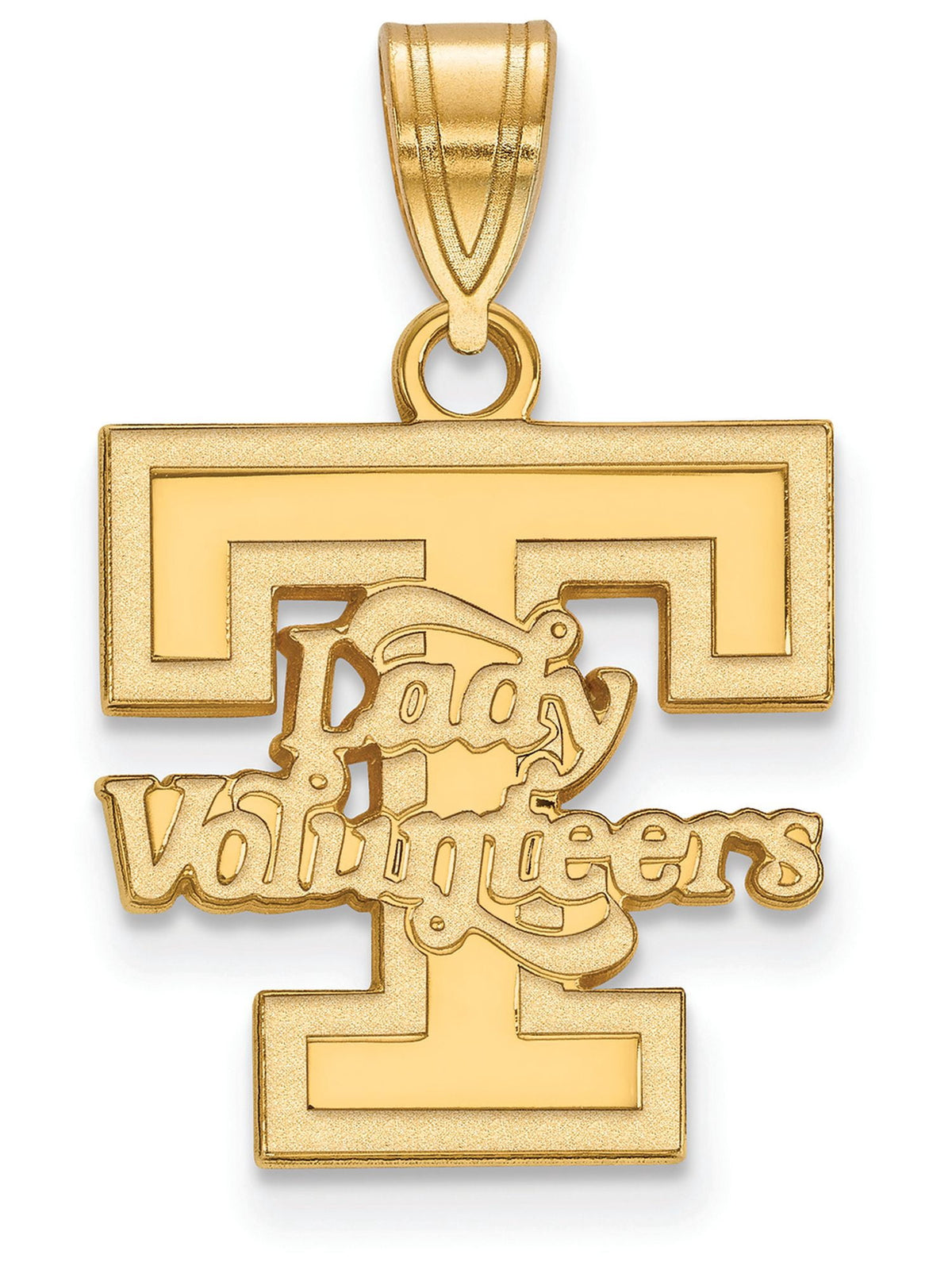 Sterling Silver Gold-plated LogoArt University of Tennessee Lady Volunteers Medium Pendant QGP045UTN