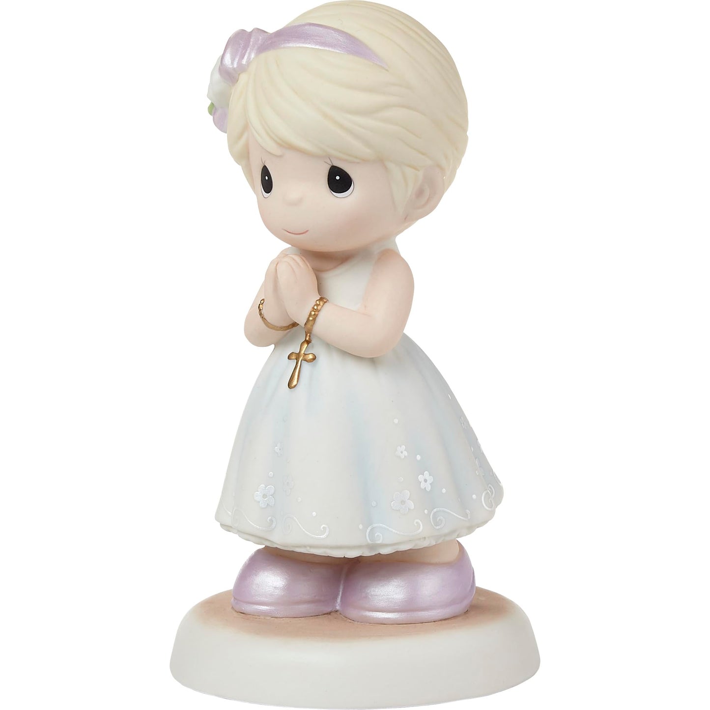 Precious Moments Blessings On Your First Communion Blonde Hair/Light Skin Girl Figurine, Count 1