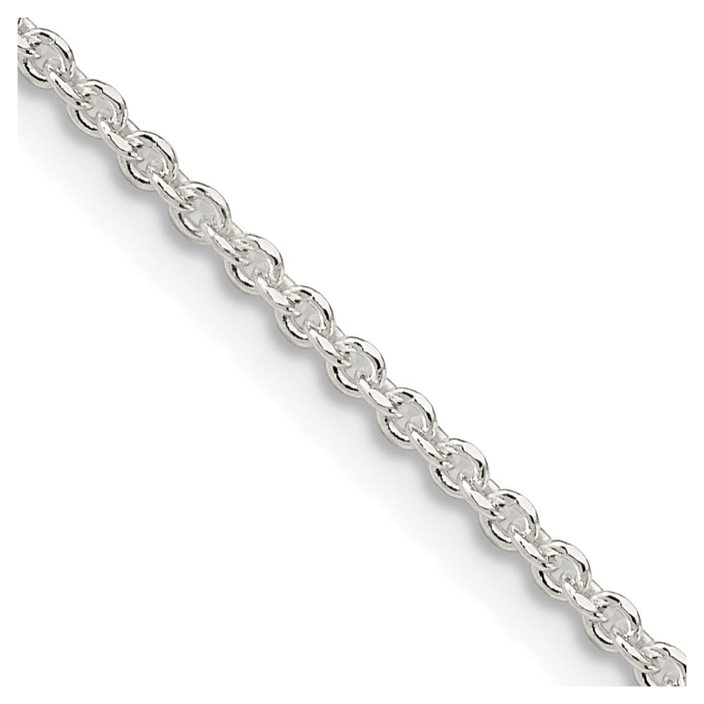 Sterling Silver 1.85mm Diamond-cut Forzantina Cable Chain 18 Inches