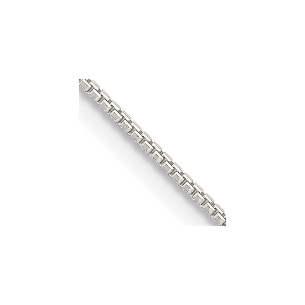 Sterling Silver 1mm 8 Sided Diamond-cut Box Chain 26 Inches