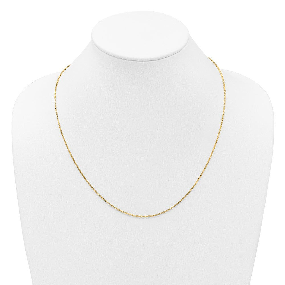 14K Adjustable 1.65mm Semi-Solid D/C Cable Chain
