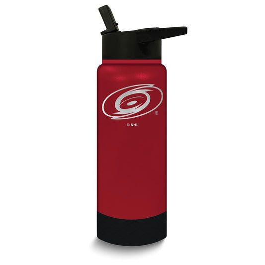 NHL Carolina Hurricanes Stainless Steel Silicone Grip 24 oz. Water Bottle
