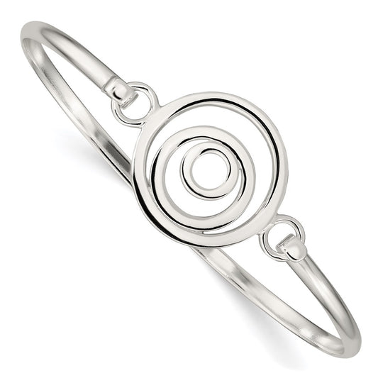Sterling Silver Mutli-circle Bangle Bracelet 7.5 inches