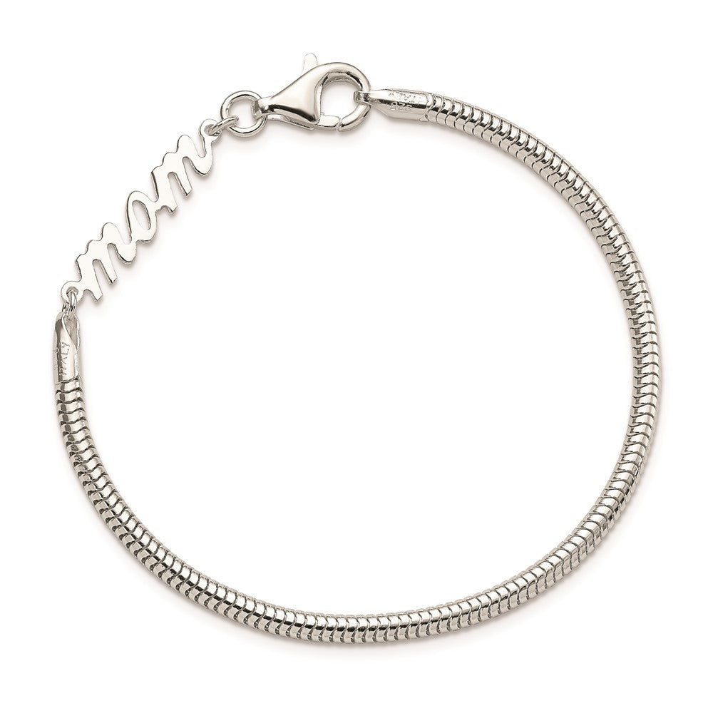 Sterling Silver MOM Bracelet 7.5 inches