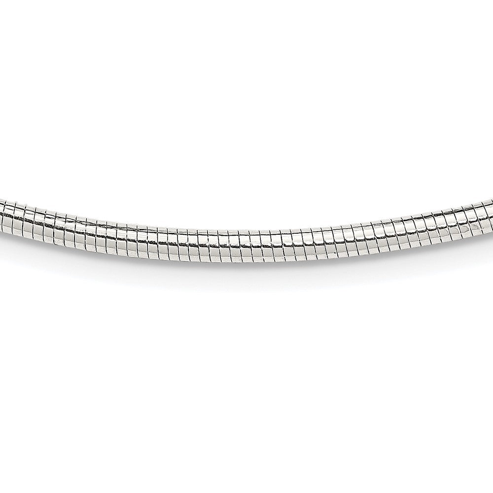 Sterling Silver Round 2.75mm Neckwire Necklace 18 Inches