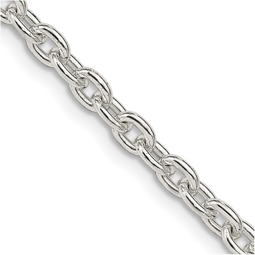Sterling Silver 3.5mm Cable Chain 30 Inches