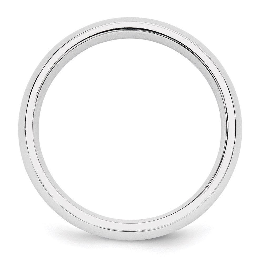 10k White Gold 5mm Standard Weight Comfort Fit Wedding Band Size 8.5