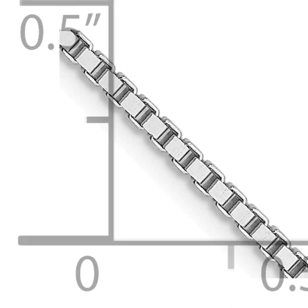 14K White Gold 1.3mm Box Chain