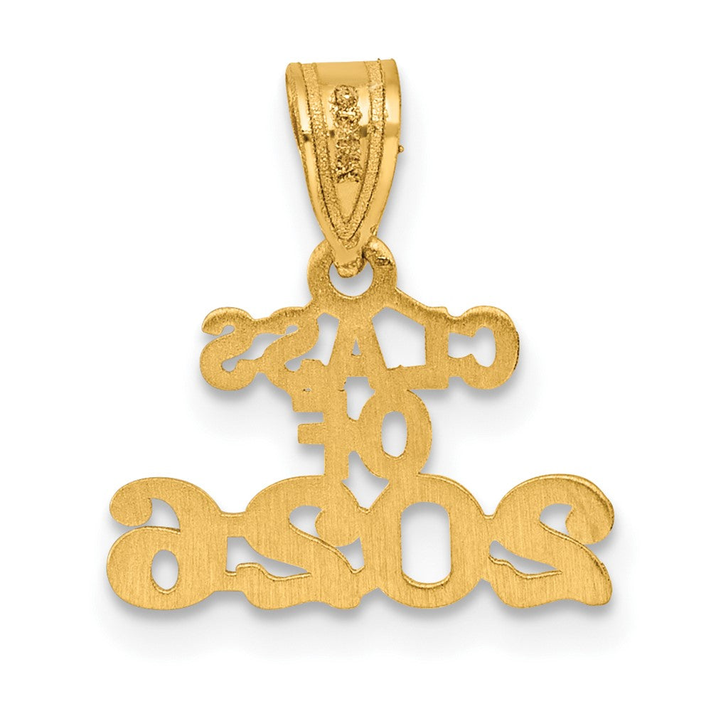 14k Polished Block CLASS OF 2026 Charm