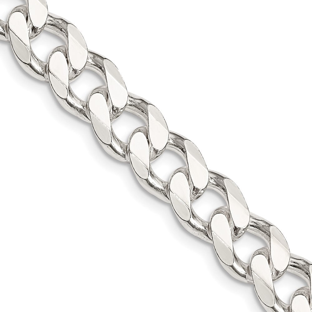 Sterling Silver 9.3mm Curb Chain 22 Inches