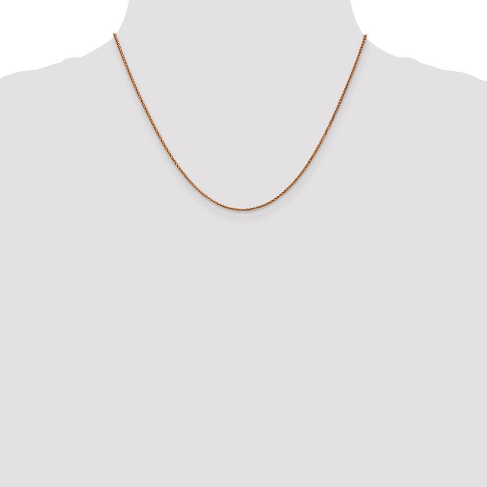 14K Rose Gold 1.2mm Spiga Chain