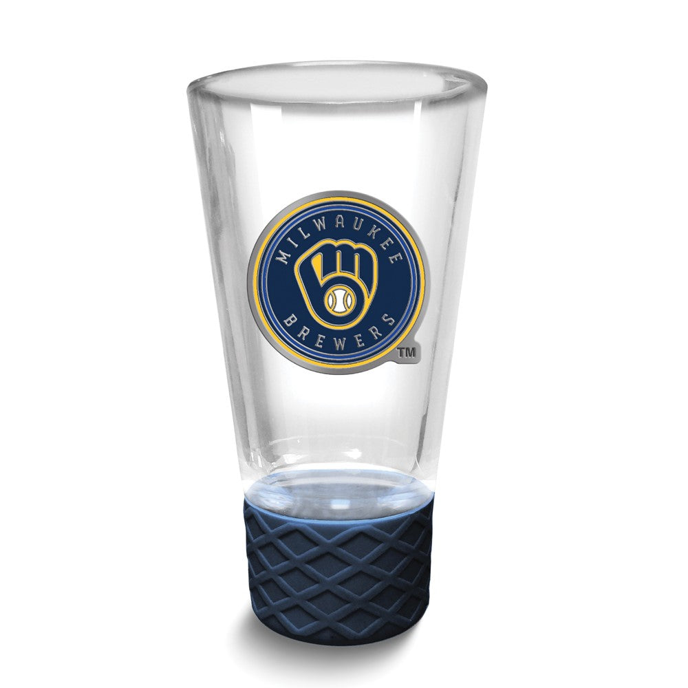 MLB Milwaukee Brewers Collectors 4 oz. Shot Glass with Silicone Base
