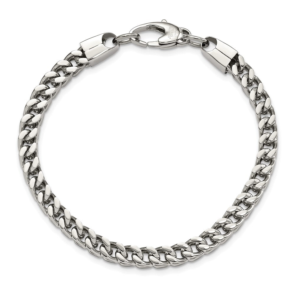 Stainless Steel Polished Franco Link 9in Bracelet 9 inches