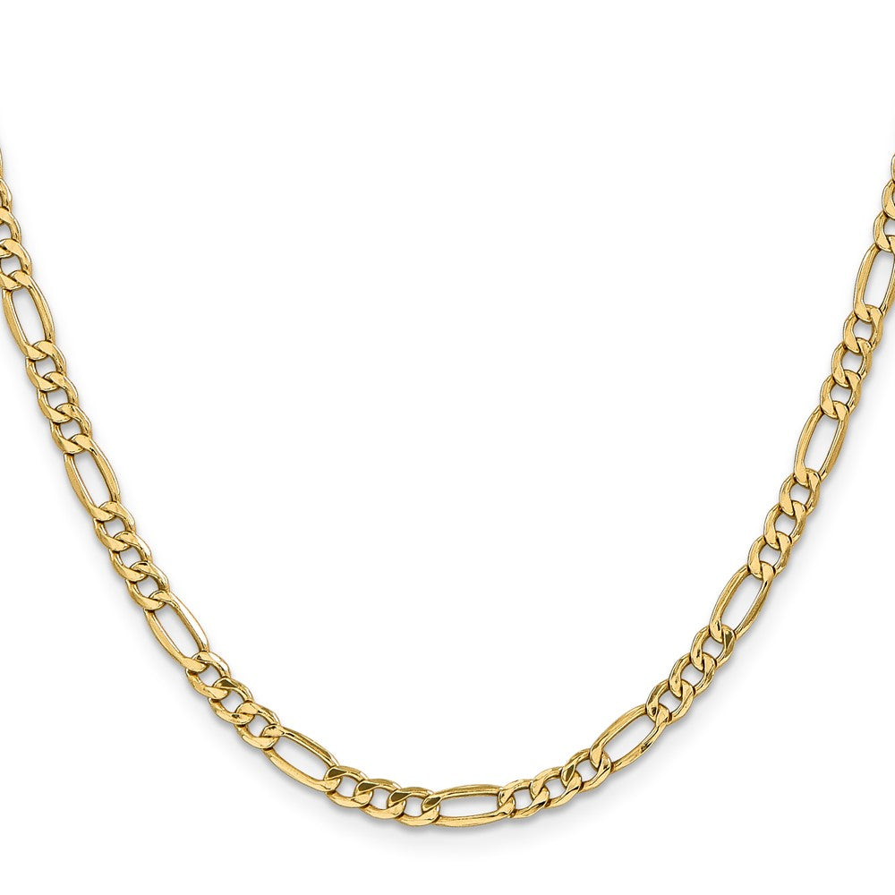 10k 4.75mm Semi-Solid Figaro Chain