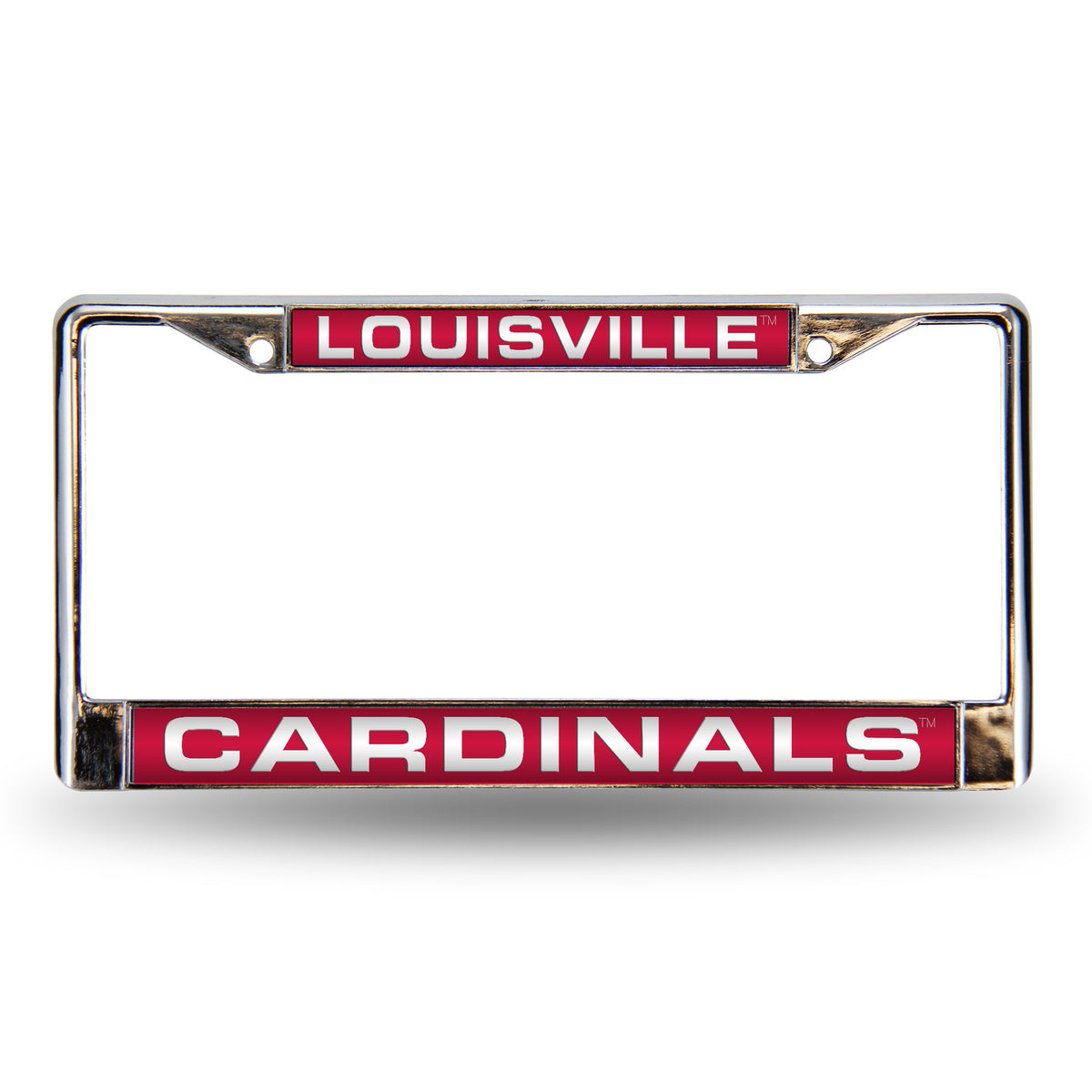 Louisville-Cardinal's Chrome Metal Laser Cut License Plate Frame