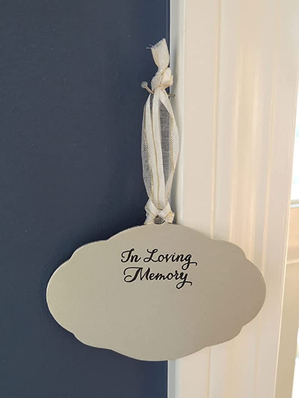 THOSE WE LOVE. Memorial Poem Silver-tone Engravable Ornament Boxed