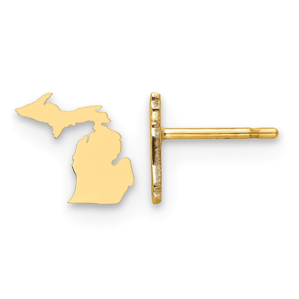 Sterling Silver/Gold-plated Michigan State Earrings