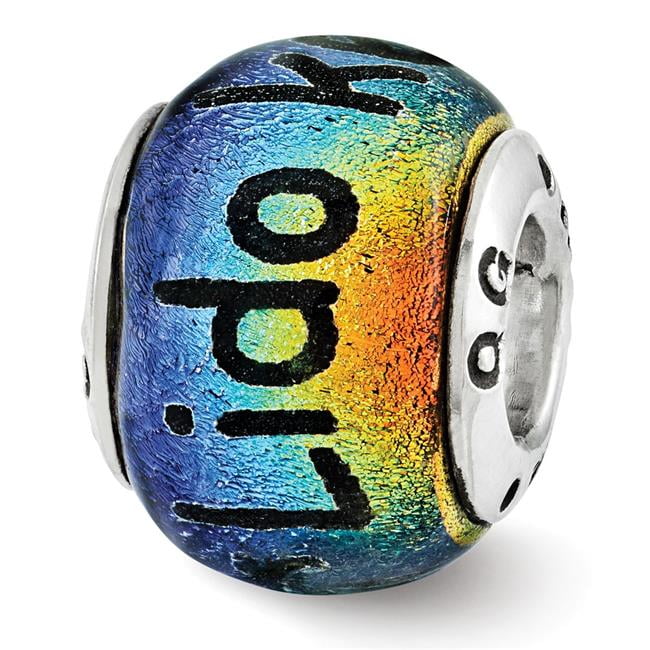 Sterling Silver Reflections Lido Key Dichroic Glass Bead